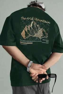 Teenage Millionaire Erkek Arid Mountain Oversize Ekru Beyaz Salas T-Shirt E2219