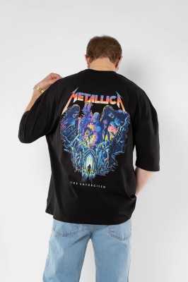 Sekizbiraltı Metallica Unforgiven Baskılı Siyah Oversize Unisex Tshirt 816E2024