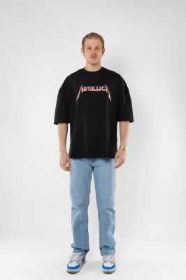 Sekizbiraltı Metallica Unforgiven Baskılı Siyah Oversize Unisex Tshirt 816E2024