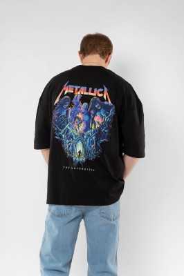 Sekizbiraltı Metallica Unforgiven Baskılı Siyah Oversize Unisex Tshirt 816E2024