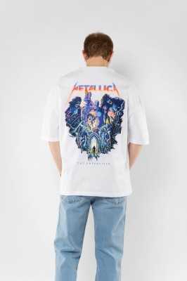 Sekizbiraltı Metallica Unforgiven Baskılı Siyah Oversize Unisex Tshirt 816E2024