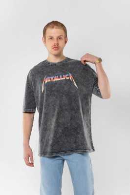 Sekizbiraltı Metallica Unforgiven Baskılı Siyah Oversize Unisex Tshirt 816E2024