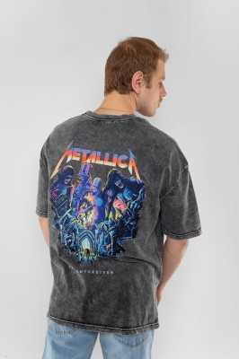 Sekizbiraltı Metallica Unforgiven Baskılı Siyah Oversize Unisex Tshirt 816E2024