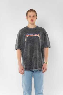 Sekizbiraltı Metallica Unforgiven Baskılı Siyah Oversize Unisex Tshirt 816E2024