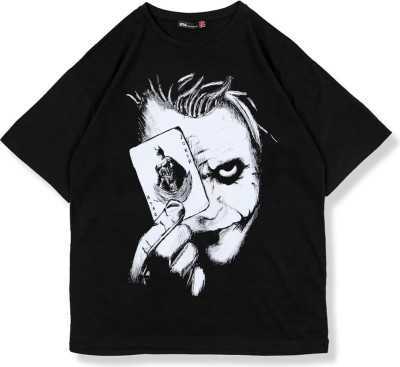 Sekizbiraltı Joker Sırt Baskılı Siyah Oversize Unisex Tshirt SOKAKBUTIK0481