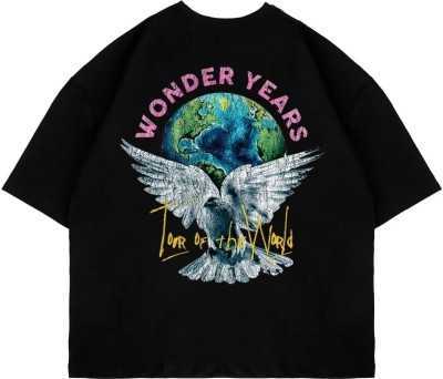 Sekizbiraltı Wonder Years Baskılı Oversize Unisex Yıkamalı Beyaz Tshirt 816E2021