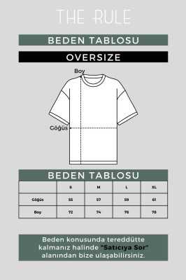 THE RULE Erkek Siyah Oversize Fit Bol Kesim Bisiklet Yaka %100 Pamuk Darkness Sırt Baskılı T-Shirt RF0384