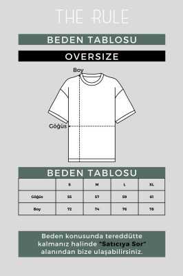 THE RULE Erkek Siyah Oversize Fit Bol Kesim Bisiklet Yaka %100 Pamuk Darkness Sırt Baskılı T-Shirt RF0384