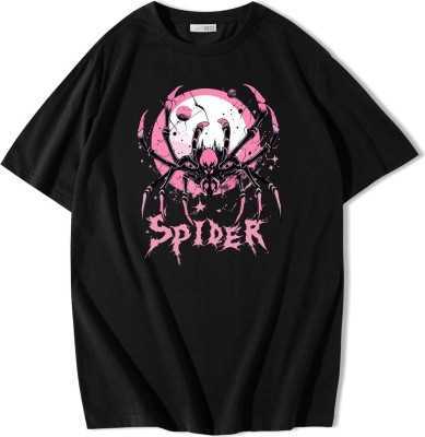 BRZ COLLECTION Unisex Oversize Black Spider T-shirt B-25-01-11