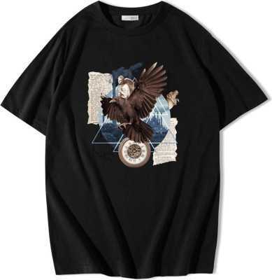 BRZ COLLECTION Oversize Eagle Darccolage Kartal T-shirt B-24-01-29