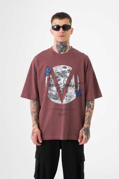 Machinist Male Free Spirit Printed Cotton Oversize T-shirt M1928