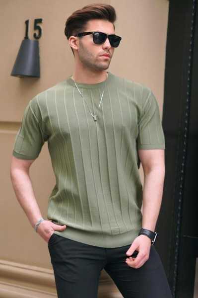 Madmext Male Mint Green T-shirt 5684