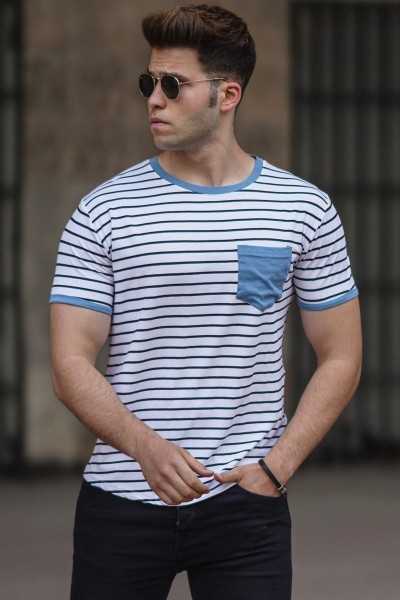 Madmext Blue Male T-shirt 5151