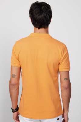 Tudors Erkek Slim Fit Dar Kesim %100 Pamuk Düz Pike Somon Renk Polo Yaka Tişört TS240016