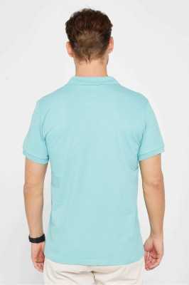 Tudors Erkek Slim Fit Dar Kesim %100 Pamuk Düz Pike Mint Polo Yaka Tişört TS240016