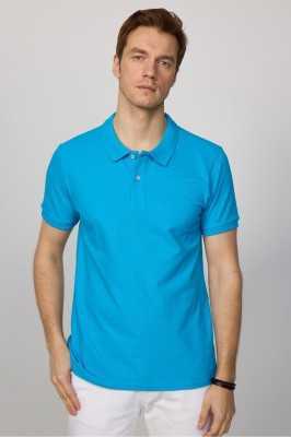 Tudors Erkek Slim Fit Dar Kesim %100 Pamuk Düz Pike Mint Polo Yaka Tişört TS240016