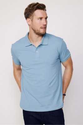 Tudors Erkek Slim Fit Dar Kesim %100 Pamuk Düz Pike Mint Polo Yaka Tişört TS230003-MINT-2