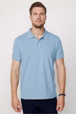 Tudors Erkek Slim Fit Dar Kesim %100 Pamuk Düz Pike Mint Polo Yaka Tişört TS230003-MINT-2