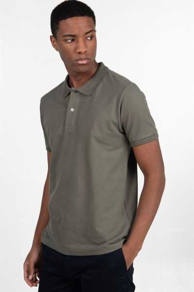 Tudors Male Slim Fit Dar Cutting 100% Cotton Plain Pike Genuine Polo Collar T-shirt TS230003-48-2