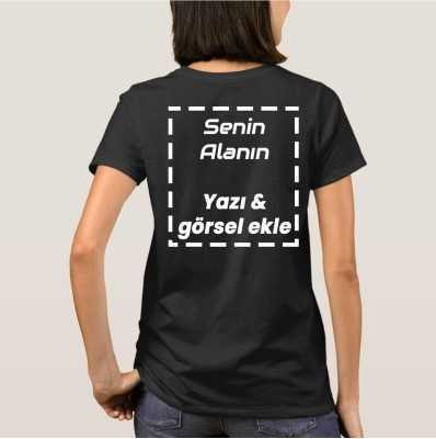 limeartdesign Kendin Tasarla Dtf Dijital Baskı Unisex Back Star Tshirt DTF Erkek Back Star Tshirt